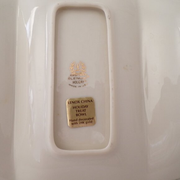 Lenox Three Sectioned Server Holiday Collection Holly Berry 24K GOLD - Picture 8 of 8